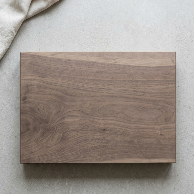 Ljust trä med tydlig ådring i en vinkel av en möbel. Barnstol med Namn